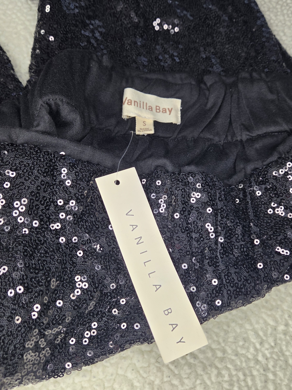 Vanilla Bay Women's Black Sequin Pants Size Small NWT - Picture 8 of 9